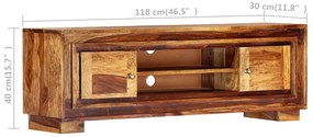 Móvel de TV 118x30x40 cm madeira de acácia maciça