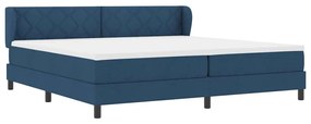 Cama Box Spring vidaXL com Colchão Azul 200x200 cm em Tecido