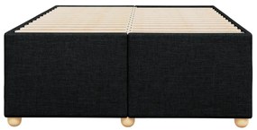 Estrutura de cama sem colchão preto 120x190 cm tecido