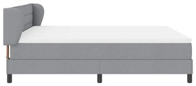 Cama Box Spring com Colchão Cinzento Claro 180x200 cm em Tecido