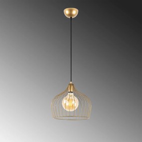 Candeeiro de Teto Bek – Ouro Brilhante – 30 x 30 x 121 cm