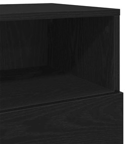 Mesa de cabeceira com 2 gavetas 36x36x68 cm preto