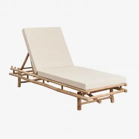 Pack De 2 Espreguiçadeiras Em Bambu Gossy Bambu & Tapioca Bege - Sklum