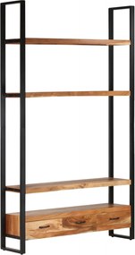 vidaXL Estante 118x30x200 cm madeira de acácia maciça