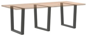 Pés para mesa de jantar em V, 3 peças, antracite, 90x (72-73,3) cm, aç