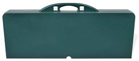 Conjunto mesa campismo c/ 4 bancos alumínio extra verde-claro