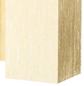 Candeeiro de parede moderno dourado quadrado 2 luzes - Sandy