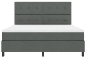 Cama Box com Colchão Cinza Escuro Super King Tecido