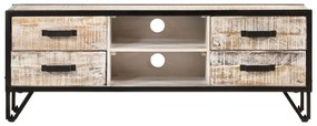 Móvel de TV 110x30x41 cm madeira de acácia maciça