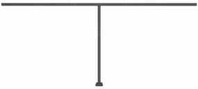 Toldo automático com LED e sensor de vento 500x300 cm antracite