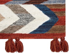 Tapete Kilim em lã multicolor 200 x 300 cm KANAKERAVAN Beliani