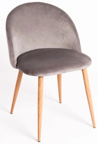 Pack 6 Cadeiras Vint Veludo - Cinza