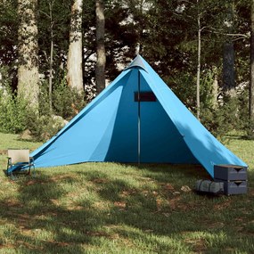 vidaXL Tenda familiar tipi para 7 pessoas impermeável azul