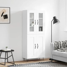 vidaXL Armário alto 69,5x34x180 cm derivados de madeira branco