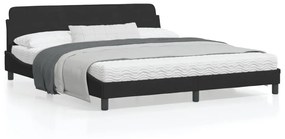 vidaXL Estrutura de cama sem colchão 180x200 cm veludo preto