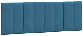 Estrutura de cama c/ cabeceira 120x200 cm veludo azul