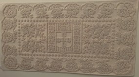 Tapetes artesanais 100% algodão cru - Coroa de Rei: 80x160 cm