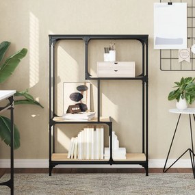 vidaXL Estante 81x36x115 cm derivados de madeira e aço carvalho sonoma