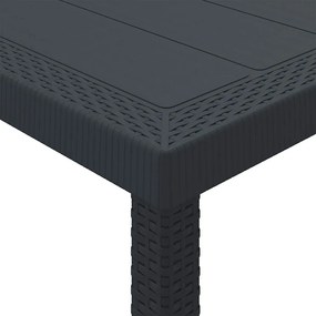Conjunto de Jantar para Jardim 15 pcs Antracite Largo