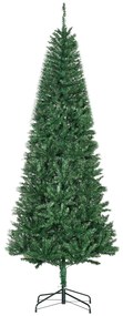 HOMCOM Árvore de Natal 210 cm Artificial Árvore com Suporte 210cm 865 ramas Ecológico PVC Φ91x210cm Verde | Aosom Portugal