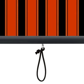 Estore de rolo para exterior 120x250 cm laranja e castanho