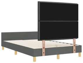 Estrutura de Cama de Tecido Cinza Escuro vidaXL 120x190 cm