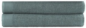 vidaXL Conjunto toalhas banho 2 pcs algodão 450 g 100x150 cm verde