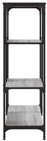 Estante 81x36x115 cm derivados de madeira e aço cinzento sonoma