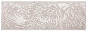 Tapete de exterior 60 x 105 cm padrão folhas de palmeira creme KOTA Beliani