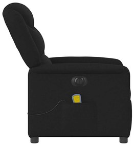 Poltrona reclinável de massagens elétrica tecido preto