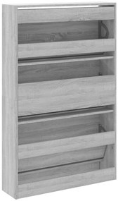 Sapateira 80x21x125,5 cm derivados de madeira cinzento sonoma