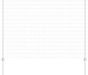 vidaXL Cerca e Poste Prateado 1,6 x 10 m Aço