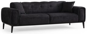 Sofá-cama de 3 Lugares Athena – Preto – 225x92x76 cm