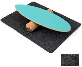 Placa de balanço de madeira com cobertor de rolo para treinamento, skate, hóquei, snowboard, surf, 75x25.5 cm Azul