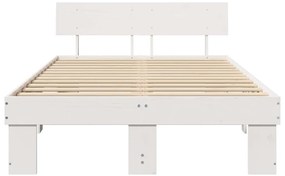 Estrutura da Cama com cabeceira Branco 140 x 190 cm
