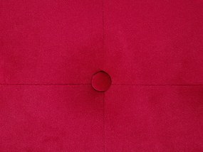 Pufe cilíndrico em veludo vermelho ⌀ 55 cm TAMPA Beliani