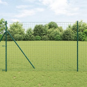 vidaXL Cerca Euro Verde 1.6x10 m Aço