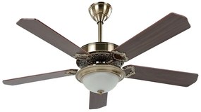Ventoinha de teto dourada com luz LED BEGEJ Beliani
