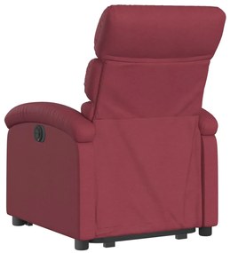 Poltrona reclinável elevatória tecido vermelho tinto