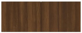 Conjunto móveis de TV 7pcs madeira processada carvalho castanho