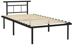 Estrutura de cama 100x200 cm metal preto
