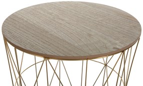 Mesa de apoio em metal ⌀ 40 cm dourado LANARK Beliani