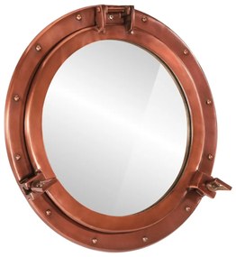 vidaXL Espelho de parede estilo escotilha Ø50 cm alumínio e vidro