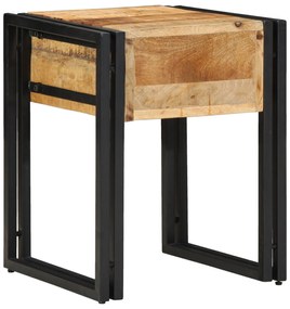 Mesa de Apoio vidaXL 40x40x50 cm Madeira de Mangueira Rústica