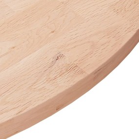 Tampo de mesa redondo Ø70x2,5 cm carvalho maciço não tratado