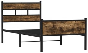 Estrutura cama s/ colchão derivados de madeira carvalho fumado