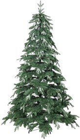 Árvore de Natal Artificial 210 cm Ramos Realistas com Efeito Neve Árvore de Natal com Suporte em Aço Base Dobrável Verde