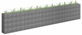 Canteiro elevado/cesto gabião 450x30x90 cm aço galvanizado