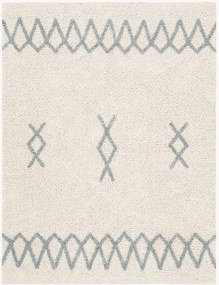 Tapete artesanal lavável de pelo curto infantil em algodão orgânico Atlas