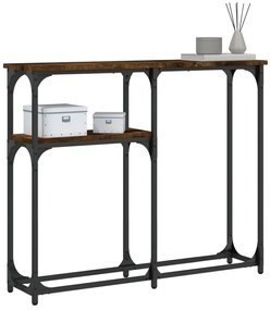 Mesa consola 90x22,5x75 cm derivados de madeira carvalho fumado